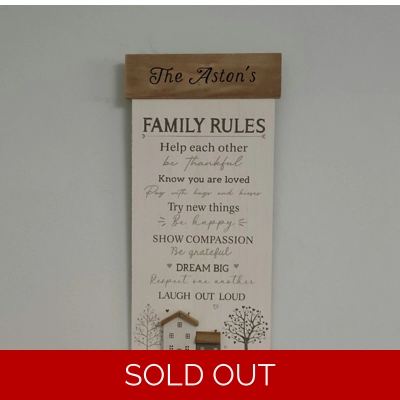 Family Rules Wall Plaque